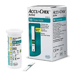 Tiras Accu-Chek Active - Caixa com 50 Tiras para Glicemia