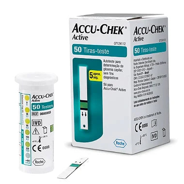 Tiras de Teste para Glicemia Accu-Chek Active - 50 Unidades